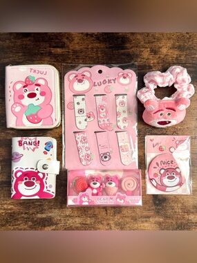 Strawberry Bear fun stationery bundle